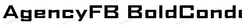 AgencyFB BoldCondens字体转换